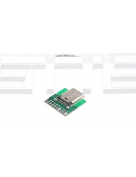 U3-206 SMT Type USB-C Female Socket Breakout Board (PCB)