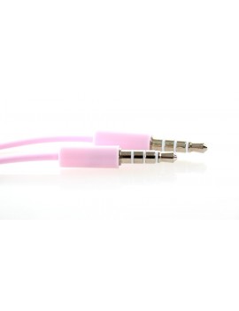 3.5MM Male-Male Audio Cable - Pink (100cm)