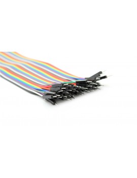 Multicolored 40-Pin DuPont Breadboard Jumper Wires (20cm)
