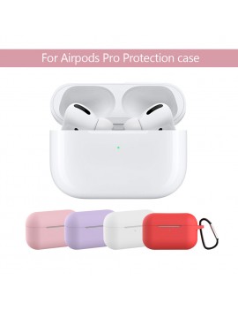 For Airpods Pro Case Wireless Earphone Silicone Case for Airpods Pro Bluetooth Headset Protective Case With Metal hook