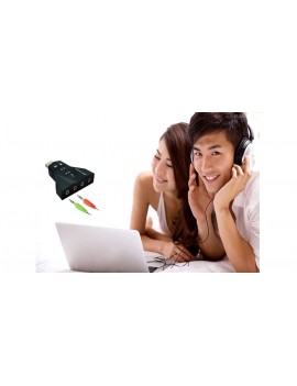 External 7.1 Channel USB Sound Card Audio Adapter for Laptop/PC
