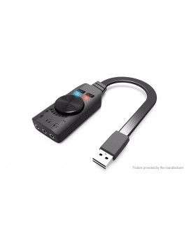 PLEXTONE GS3 External 7.1 Channel USB Sound Card Audio Adapter for Laptop/PC
