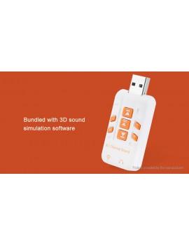 3D Stereo Channel 8.1 USB Audio Adapter External Sound Card (Random Color)